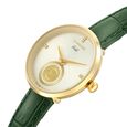 Sonata Gold White Dial Leather Strap Watch for Women with 22K Tanishq Gold Coin - image number 4