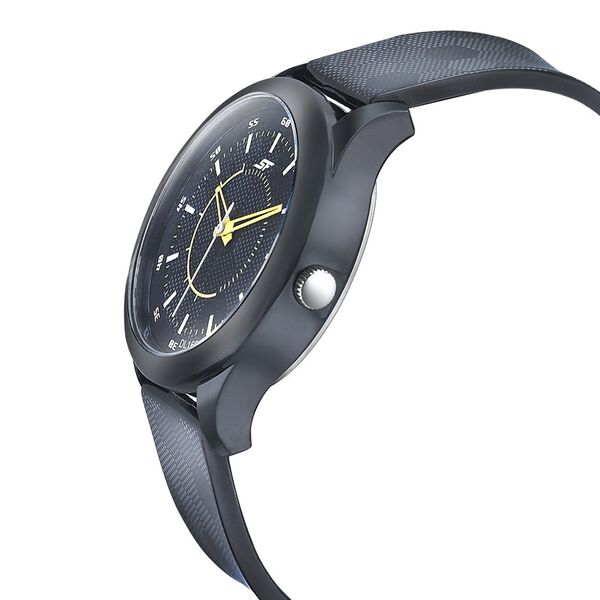SF Quartz Analog Black Dial PU Strap Watch for Men - image number 2