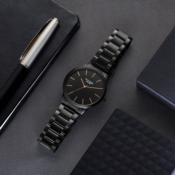 Sonata Poze Quartz Analog Black Dial Black Color Stainless Steel Strap Watch For Men - image number 0