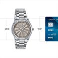Poze By Sonata Quartz Analog Beige Dial Silver Metal Strap Watch For Men - image number 3
