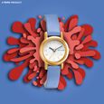 Sonata Splash White Dial Women Watch With Leather Strap