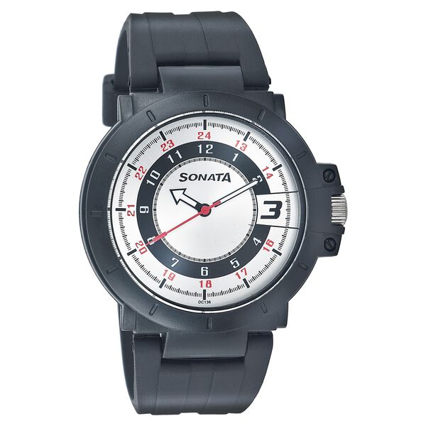 Sonata Quartz Analog Black Dial Strap Watch for Men - image number 0