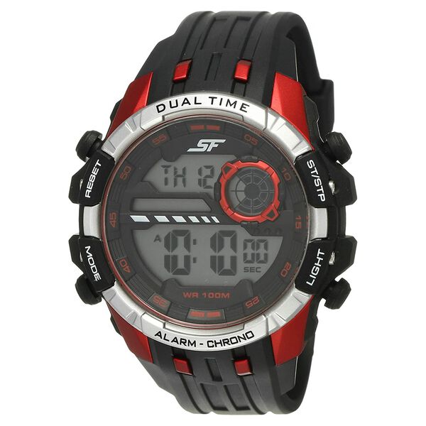 SF Digital Watch with Black Strap for Unisex