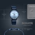 Sonata Sleek Women Ice Blue Dial Ultra-Slim Navy Bracelet Watch - image number 3