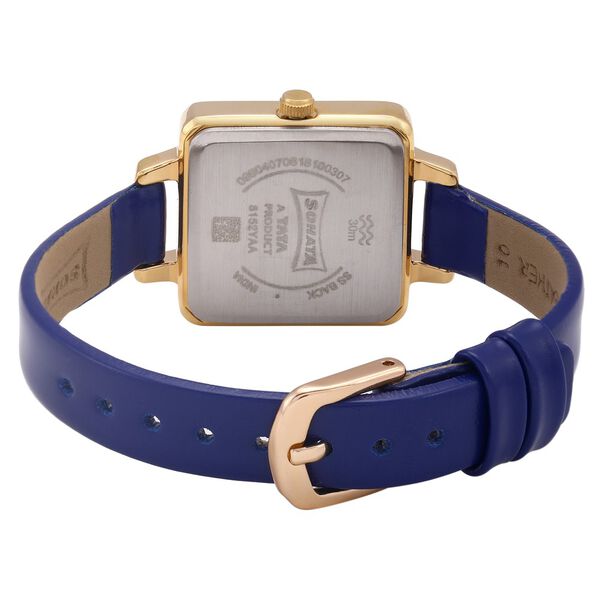 Sonata Splash Champagne Dial Women Watch With Leather Strap - image number 4