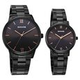 Sonata Perfect Pairs Quartz Analog Silver Dial Golden Metal Strap Watch For Couple
