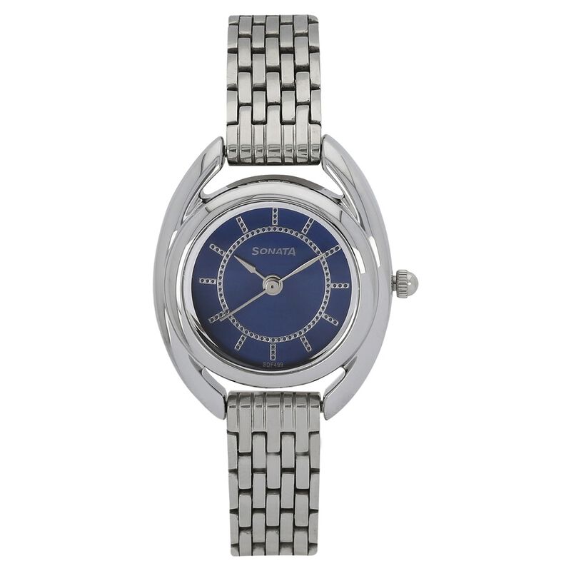 Sonata Professional Blue Dial Women Watch With Stainless Steel Strap - image number 0