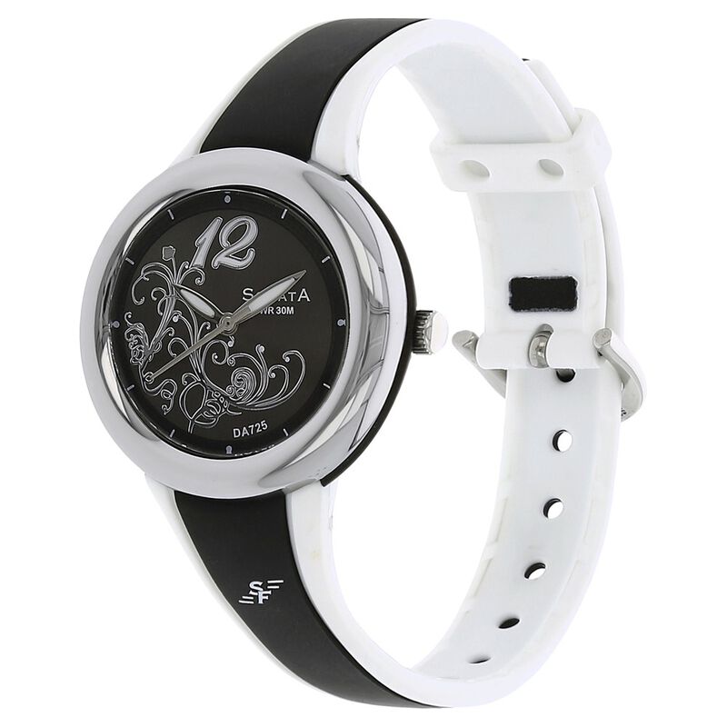Sonata Quartz Analog Black Dial Plastic Strap Watch for Women - image number 1