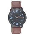 Sonata Quartz Analog Grey Dial Leather Strap Watch for Men