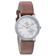 Sonata Silver Lining White Dial Women Watch With Leather Strap - image number 0