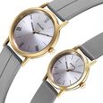 Sonata Alloy Pairs Quartz Analog Grey Plastic Strap for Couple - image number 2