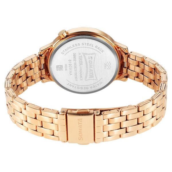 Sonata Unveil Quartz Analog Blue Dial Metal Strap Watch for Women - image number 3