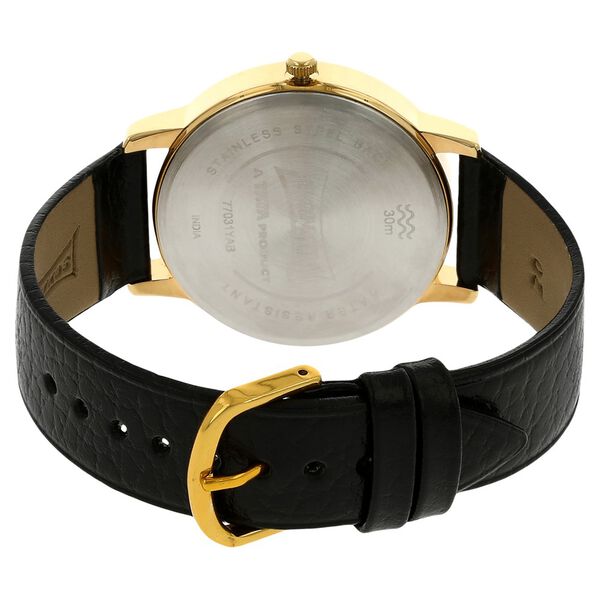 Sonata Quartz Analog Silver Dial Leather Strap Watch for Men - image number 3