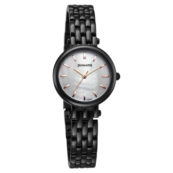 Sonata Eternia Quartz Analog White Dial Metal Strap Watch For Women - image number 0