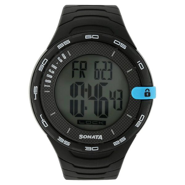 SF Digital Dial Black Plastic Strap Watch for Men - image number 0
