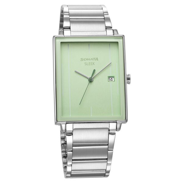 Sonata Sleek Green Dial Analog with Date Watch for Men - image number 0