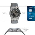 Poze Poze Quartz Analog Grey Dial Grey Denim Strap Watch For Men - image number 3