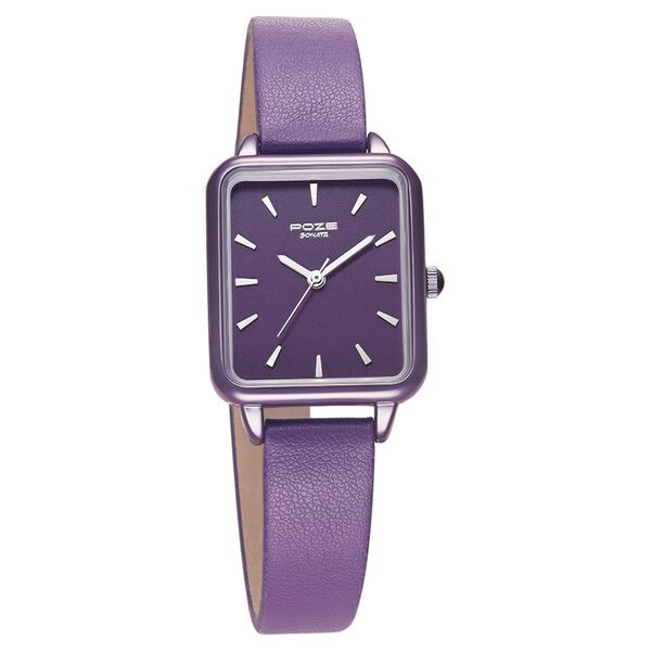 Poze by Sonata Quartz Analog Purple Dial PU Leather Strap Watch for Women - image number 1