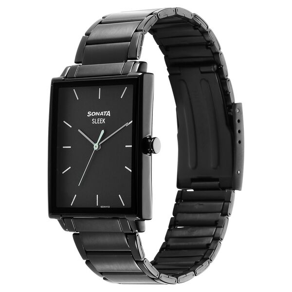 Sonata Sleek Black Dial Analog Watch for Men - image number 1