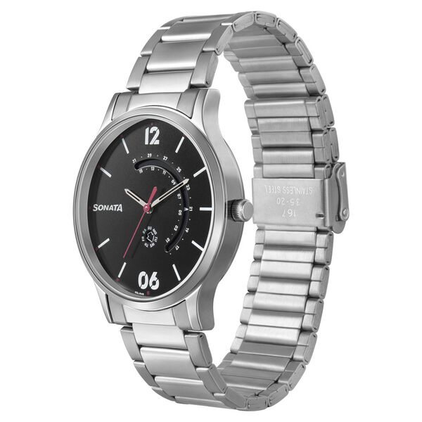 Sonata RPM Quartz Analog with Day and Date Brown Dial Stainless Steel Strap Watch for Men - image number 1