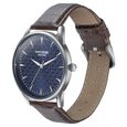 Sonata Poze Quartz Analog Blue Dial Brown Color Leather Strap Watch For Men - image number 3