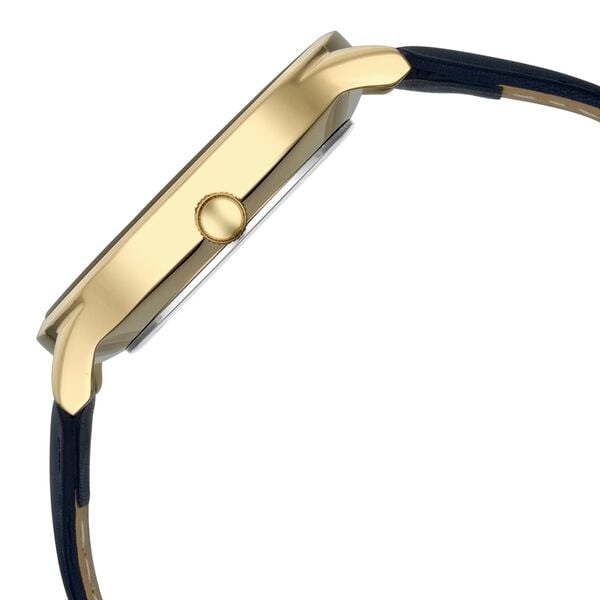 Sonata Gold Blue Dial Leather Strap Watch for Men with 22K Tanishq Gold Coin - image number 5