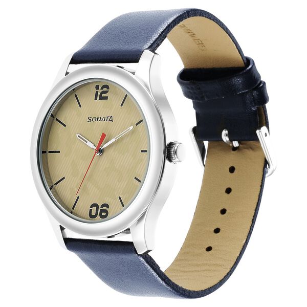 Sonata Quartz Analog Multicoloured Dial Leather Strap Watch for Men - image number 1
