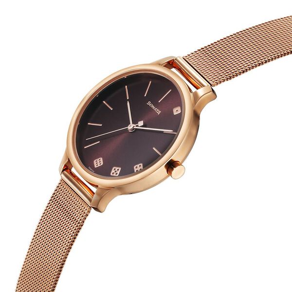 Sonata Play Maroon Dial Watch for Women - image number 2