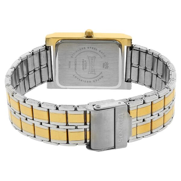Sonata Quartz Analog White Dial Stainless Steel Strap Watch for Men - image number 3
