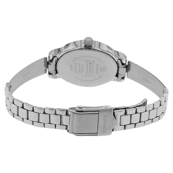 Sonata Quartz Analog White Dial Stainless Steel Strap Watch for Women - image number 3