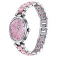 Sonata Poze Quartz Analog Pink Mother Of Pearl Dial Bimetal Strap Watch For Women - image number 4