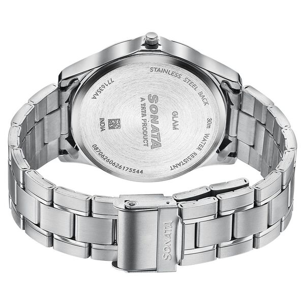 Sonata Traditional Essentials Silver Dial Stainless Steel Strap Watch - image number 5