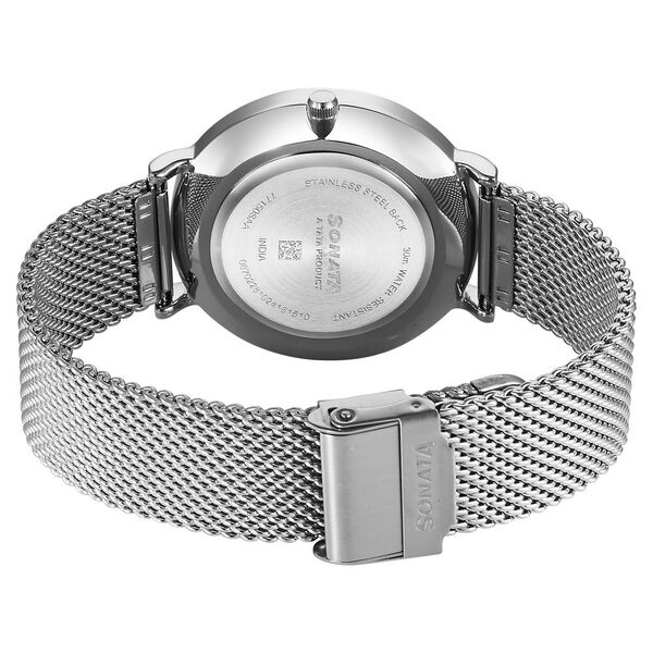 Sonata Ascent Quartz Analog Blue Dial Stainless Steel Strap Watch For Men - image number 3