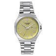 Sonata Poze Quartz Analog Yellow Dial Silver Colour Stainless Steel Strap Watch For Men - image number 2