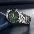 Sonata Quartz Analog Green Dial Silver Stainless Steel Strap Watch For Men - image number 0