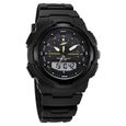 SF Maverick Quartz Digital Ana Digi Black Dial PU Strap Watch For Men