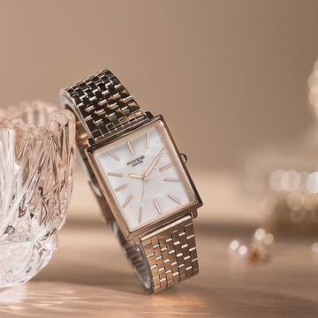 Sonata Poze Quartz Analog White Dial Metal Strap Watch For Women