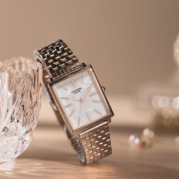 Sonata Poze Quartz Analog White Dial Metal Strap Watch For Women - image number 0
