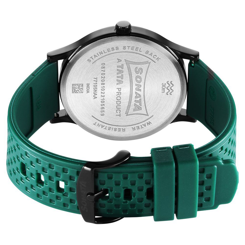 Sonata RPM Grey Dial Plastic Strap Watch for Men