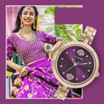 Sonata Wedding Purple Dial Women Watch With Stainless Steel Strap - image number 0