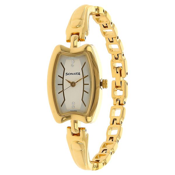 Sonata Quartz Analog Silver Dial Metal Strap Watch for Women - image number 1
