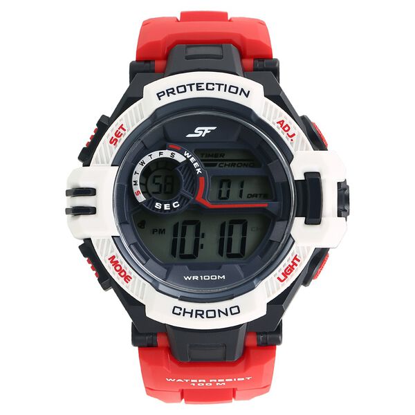 SF Super Fibre Digital Dial Plastic Strap Watch for Men - image number 0