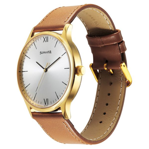 Sonata Quartz Analog Silver Dial Watch for Men - image number 1