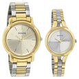 Sonata Quartz Analog Silver Dial Stainless Steel Strap Watch for Couple - image number 0