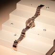 Sonata Poze Quartz Analog Rose Gold Dial Rose Gold Metal Strap Watch For Women