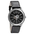 Sonata Quartz Multifunction Black Dial Leather Strap Watch for Men - image number 0