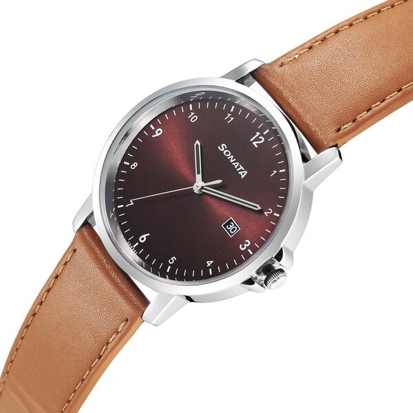 Sonata Quartz Analog with Date Brown Dial Watch for Men - image number 2