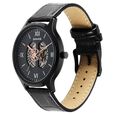 Sonata Unveil Quartz Multifunction Black Dial Leather Strap Watch for Men - image number 1