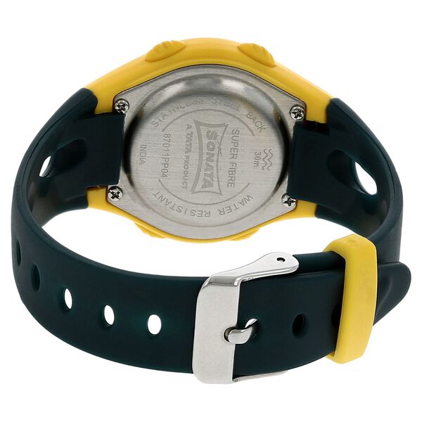 SF Digital Grey Dial Plastic Strap Unisex Watch - image number 3