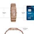 Poze Poze Quartz Analog Rose Gold Dial Rose Gold Metal Strap Watch For Women - image number 3
